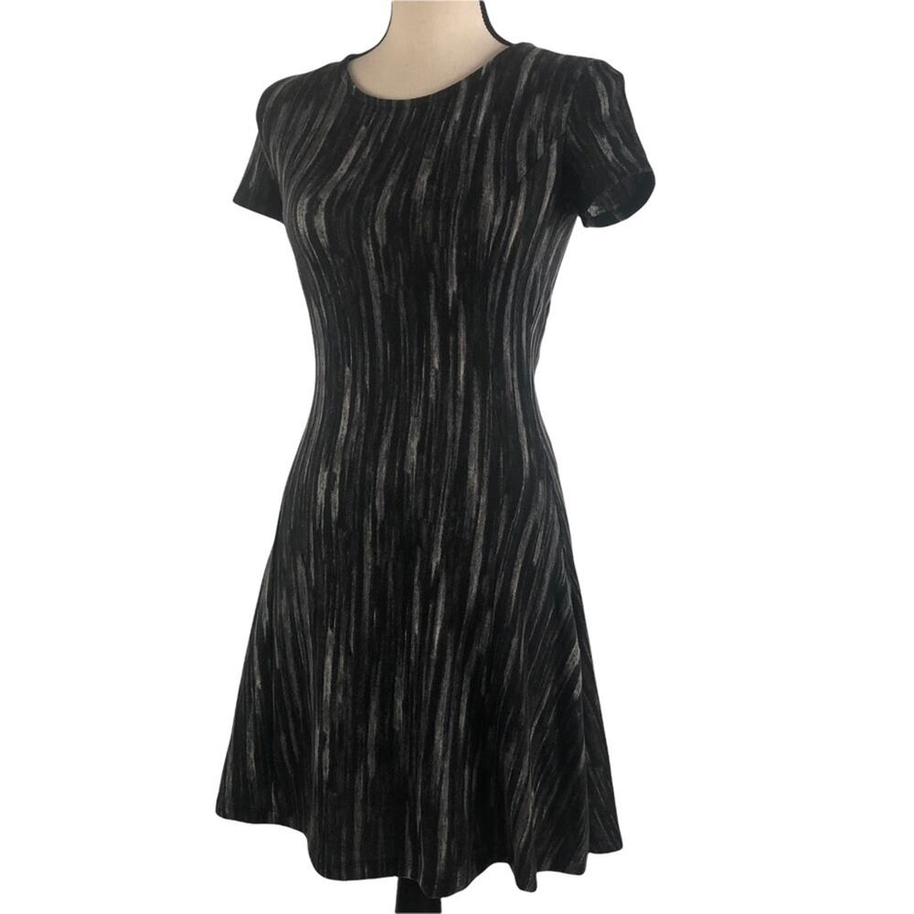 Maeve Anthropologie black / grey knit dress size X Small
